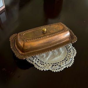 Copper butter dish